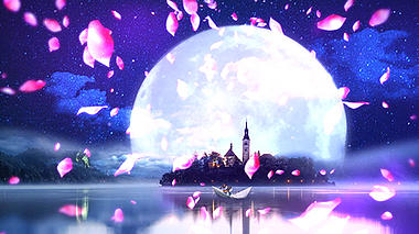 唯美梦幻城堡歌曲《童话镇》舞台背景视频视频的预览图