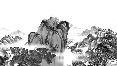 中国水墨卷轴视频素材视频的预览图