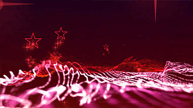 快节奏光线粒子五角星闪动背景视频视频的预览图