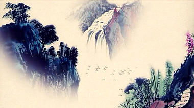 中国风水墨动态国画视频素材视频的预览图