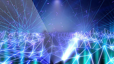 4K科技几何动感冷色舞台led空间背景视频视频的预览图