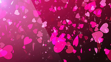 4K梦幻爱心飞舞上升浪漫粉红led特效舞台背景视频的预览图