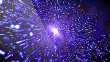 粒子光箭飞射蓝色科技科幻特效背景视频的预览图