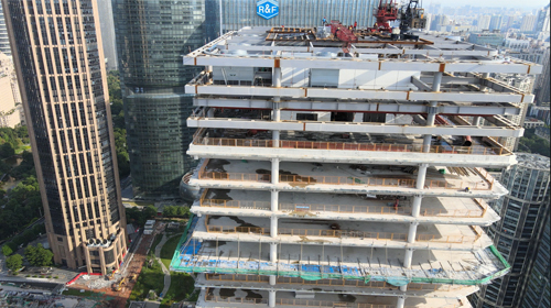 航拍视频高清广州城市高楼建筑工地视频的预览图