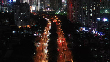 航拍实拍高清深圳南山区城市车流交通视频的预览图