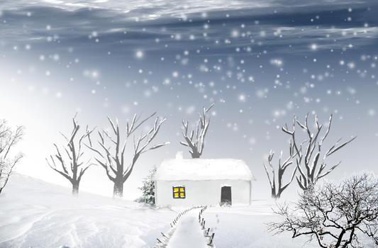 白色冬天雪景背景图片素材免费下载
