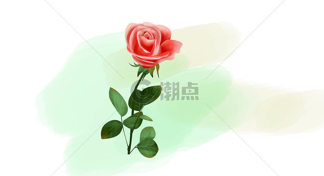手绘玫瑰图片素材免费下载