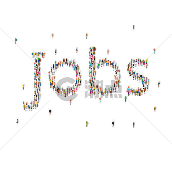 矢量创意jobs单词图片素材免费下载