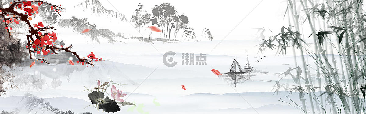 中国风风景画图片素材免费下载