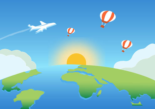 全球化旅游业发展插画图片素材免费下载