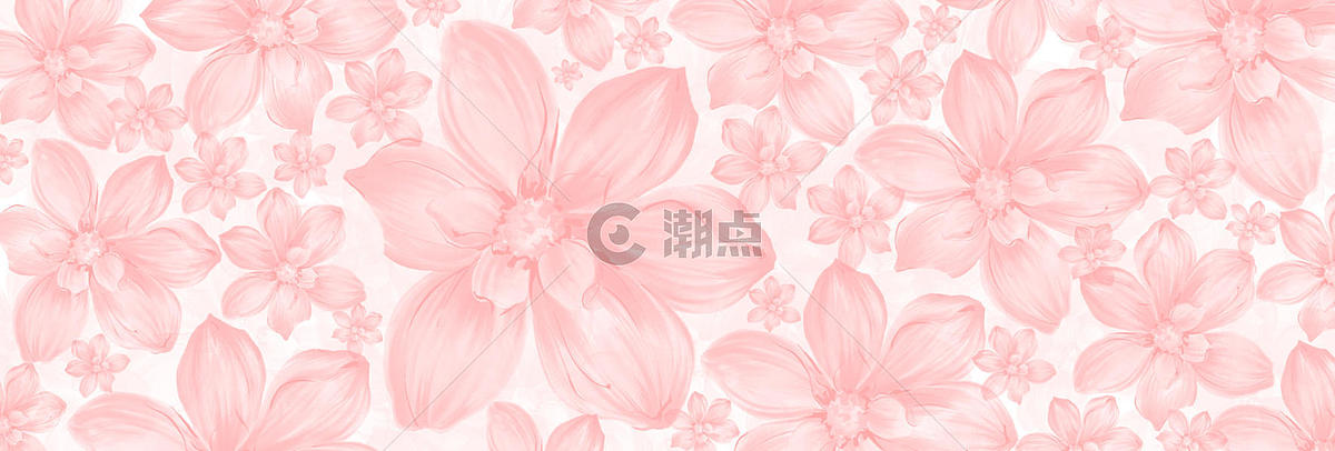 手绘粉色花朵背景图片素材免费下载