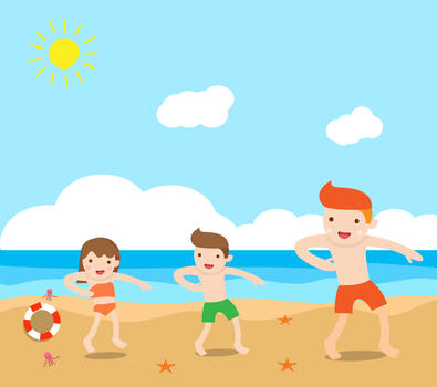 沙滩游玩图片素材免费下载