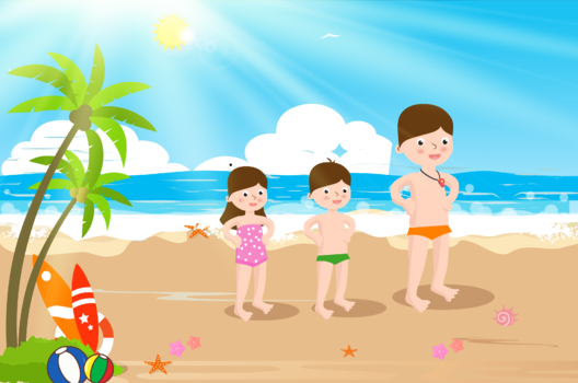 海滩玩耍图片素材免费下载