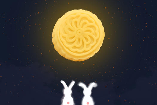 中秋望月的兔子图片素材免费下载