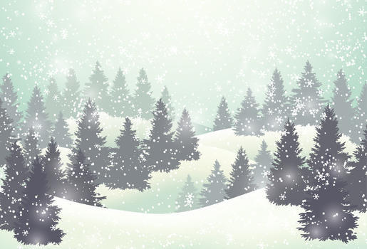 冬天郊外雪景图片素材免费下载