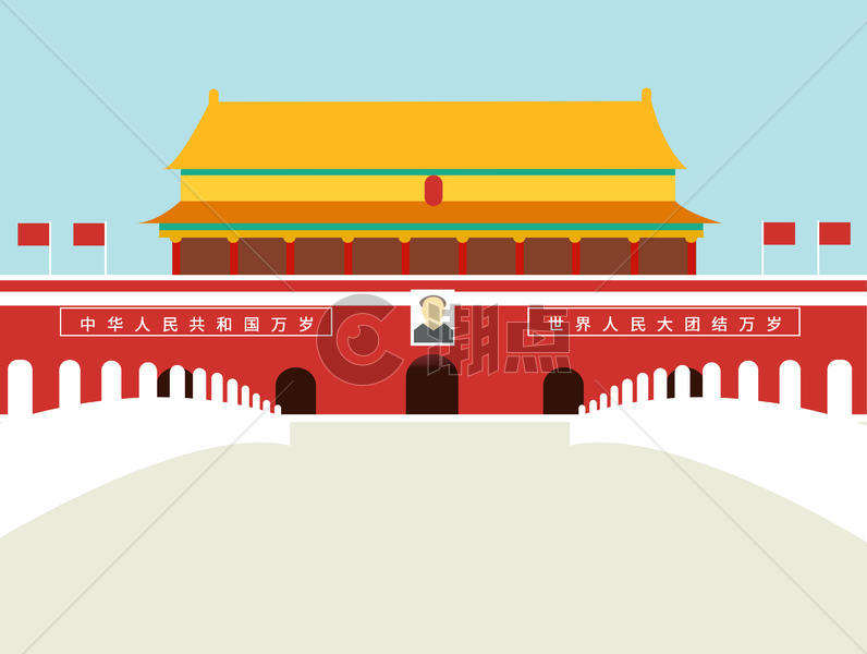 天安门插画原画3000*2262图片素材免费下载-编号5287-潮点视频