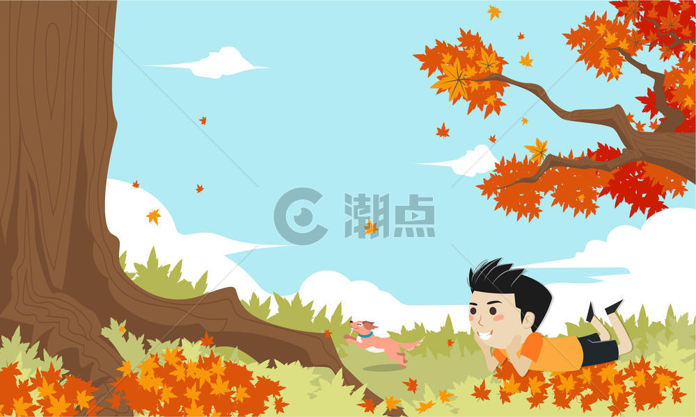 秋季插画背景图片素材免费下载