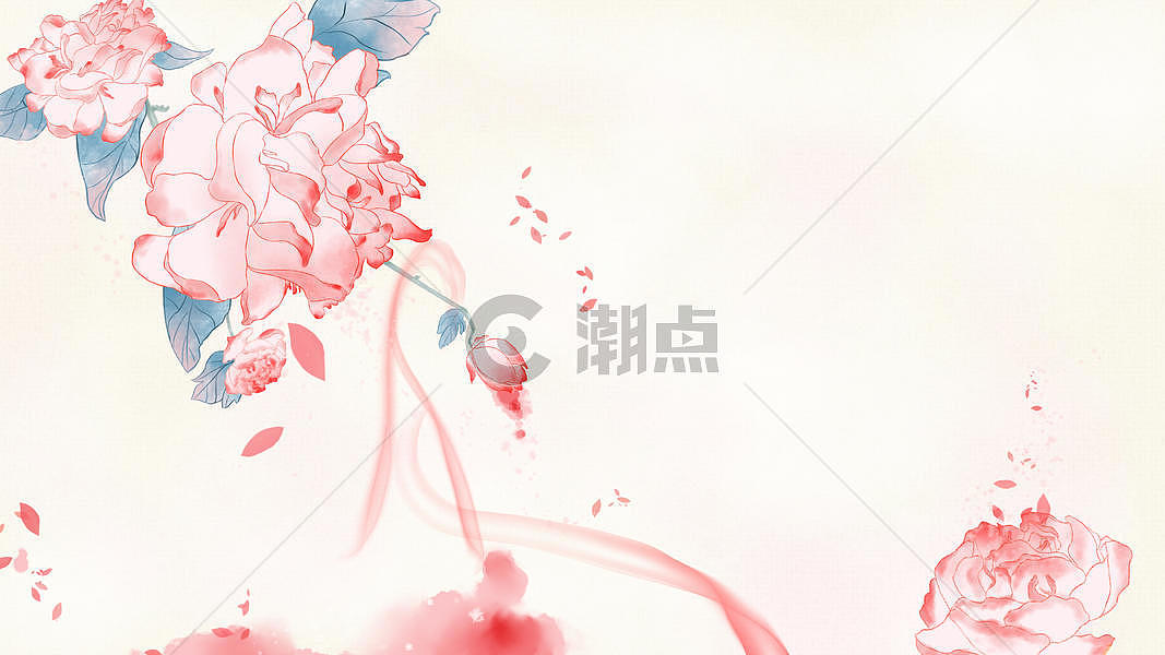 中国风牡丹花开富贵图片素材免费下载