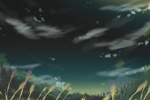 夜空风景插画图片素材免费下载