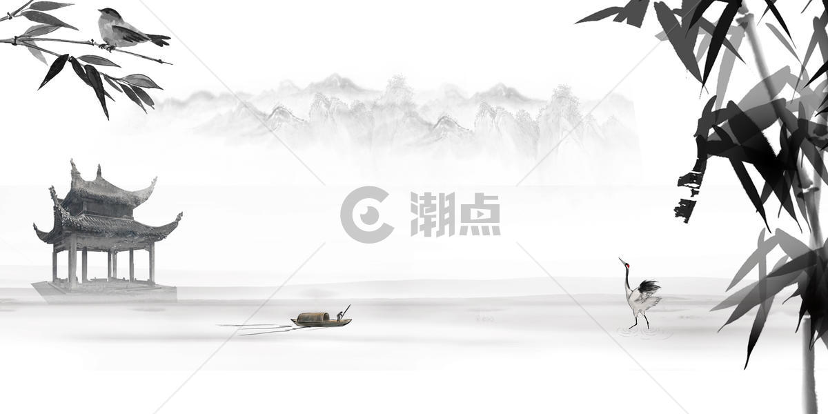 中国风水墨源文件背景图片素材免费下载