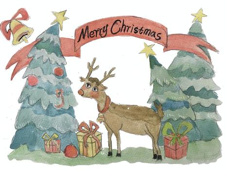圣诞节的麋鹿图片素材免费下载