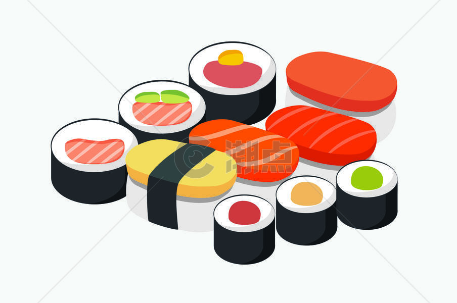 日本寿司插画图片素材免费下载