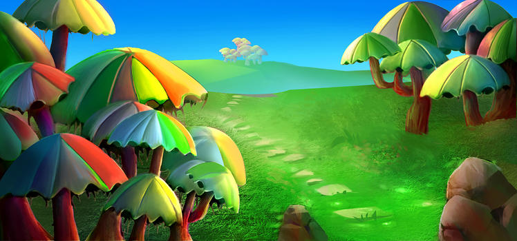 梦幻森林唯美风景图片素材免费下载