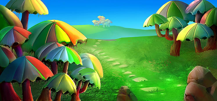 梦幻森林唯美风景图片素材免费下载
