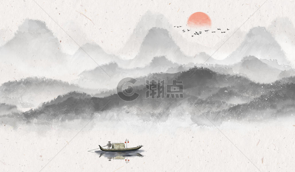 中国风水墨意境背景图片素材免费下载