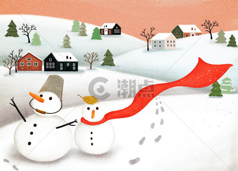 冬日雪人图片素材免费下载