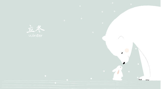 立冬动物温馨插画图片素材免费下载