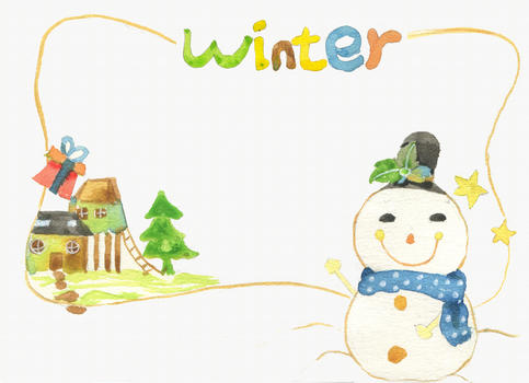 雪人卡通冬日背景图片素材免费下载
