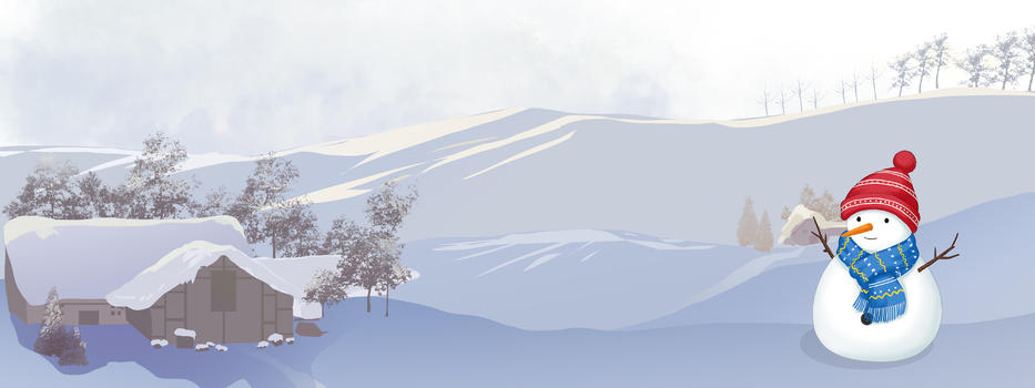 冬天雪景背景图片素材免费下载