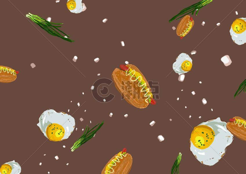 食物鸡蛋面包背景图图片素材免费下载