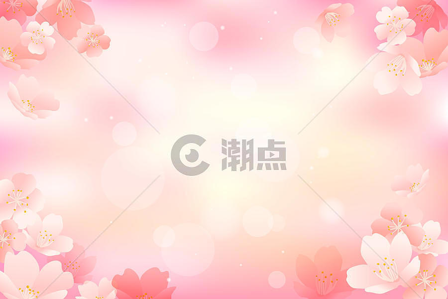 粉色梦幻花朵背景图片素材免费下载