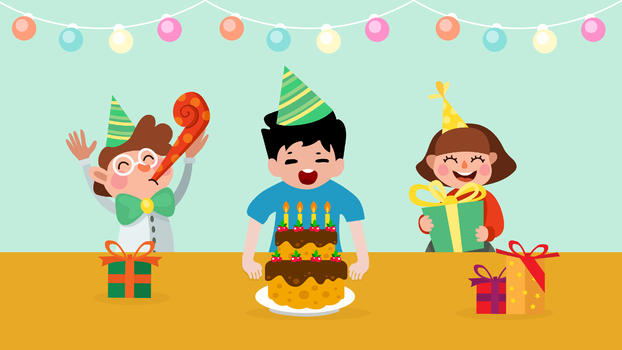 儿童生日聚会图片素材免费下载