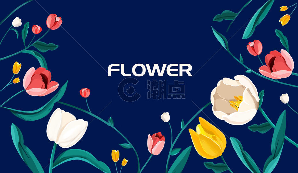 花朵背景插画图片素材免费下载
