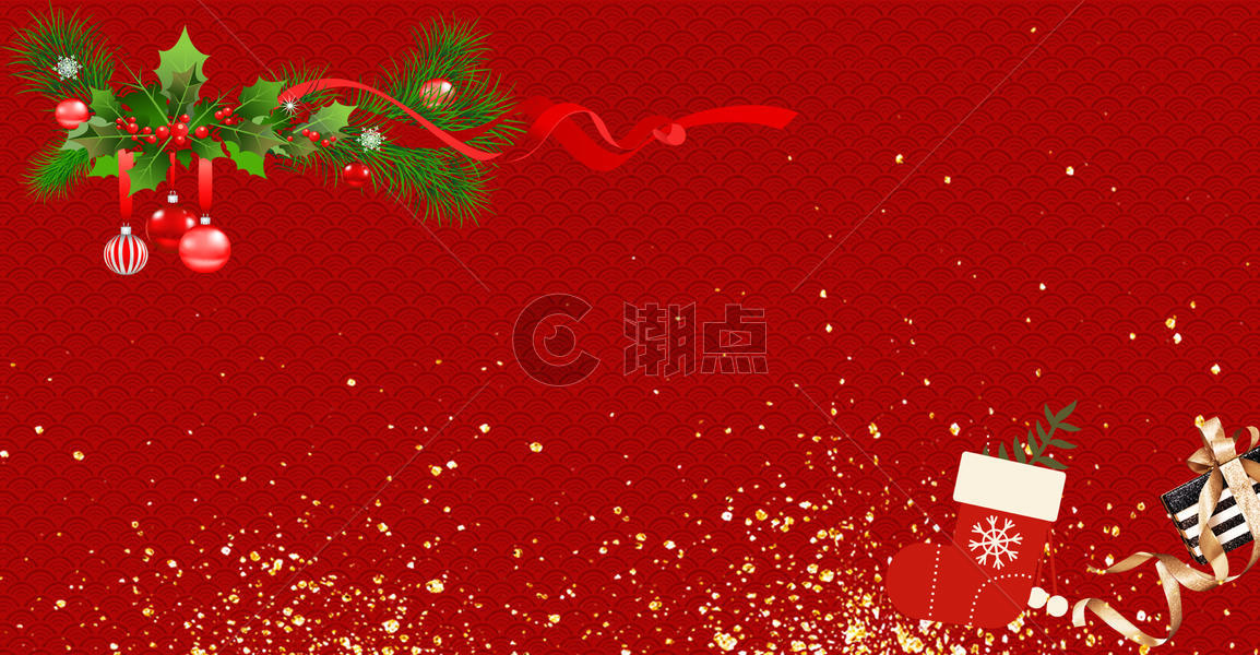 圣诞节红色节日背景图片素材免费下载