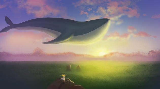 梦中的鲸鱼图片素材免费下载