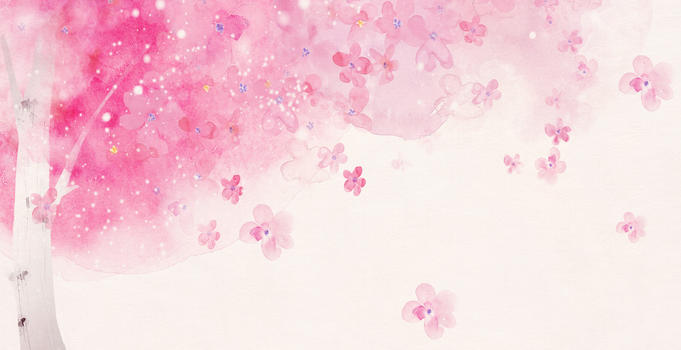 水彩画浪漫花朵背景图片素材免费下载