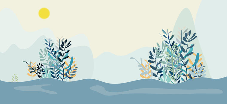 唯美山水植物风景背景图片素材免费下载