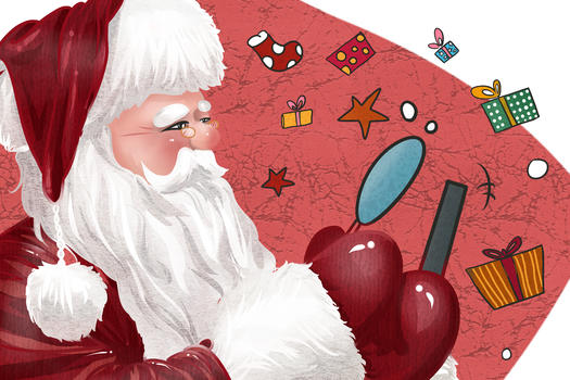 发礼物的圣诞老人图片素材免费下载