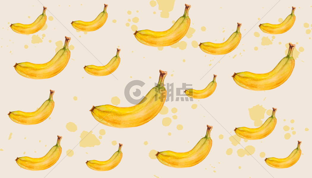 水彩香蕉背景图图片素材免费下载