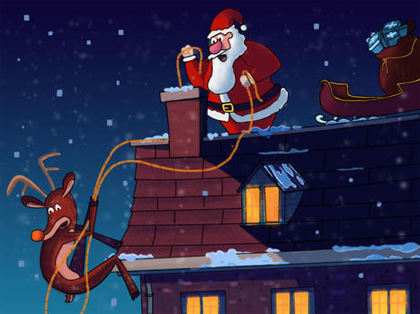 圣诞幽默插画图片素材免费下载