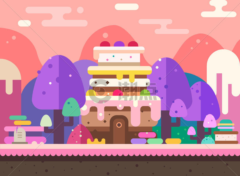 童话蛋糕城堡图片素材免费下载
