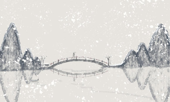 小寒中国风插画图片素材免费下载