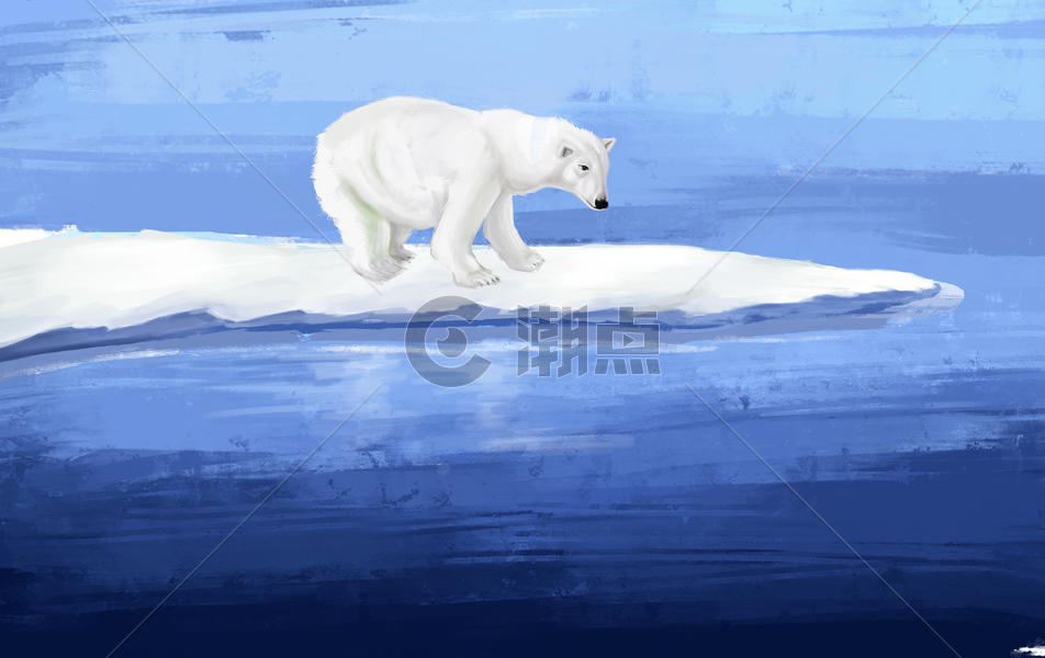 北极熊插画图片素材免费下载