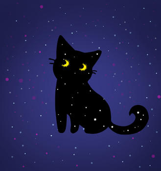 星空猫图片素材免费下载