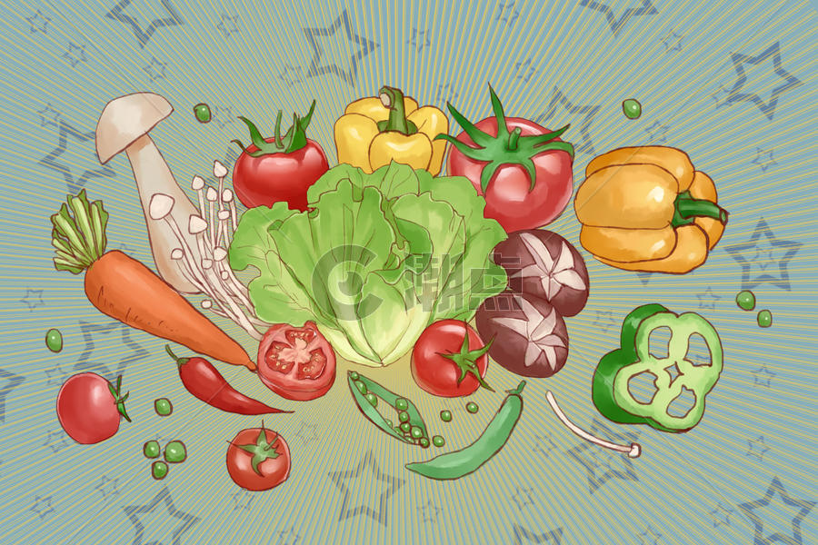 蔬菜插画图片素材免费下载
