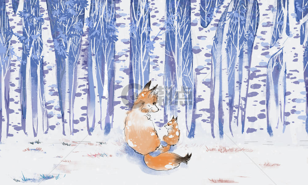雪地里的狐狸图片素材免费下载